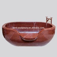 natural stone bath tub red marble bathtub with seat for sale