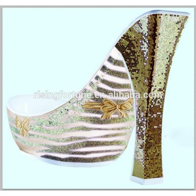 Artificial stone high heel bathtub